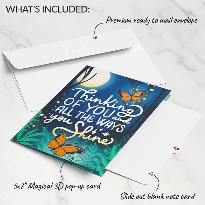 Lovepop Everyday Pop-Up Card with LED Lights for Her and Him - 3D Light-Up Greeting Cards for Boys, Girls, Men, Women- Free Spirit - 5" x 7" Card - Blank Note Card & Envelope Included