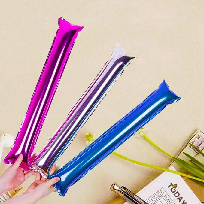 Lovecheer 50PCS Thunder Sticks Thicken Cheering Sticks Plastic Inflatable Noise Makers for Sports Team Spirit Party