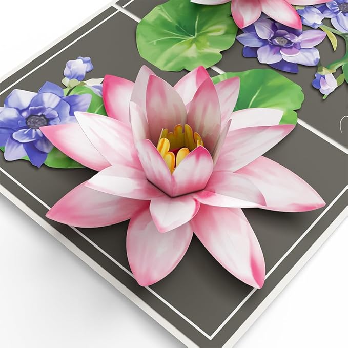 Lovepop Everyday Pop-Up Card for Her and Him - 3D Greeting Cards for Boys, Girls, Men, Women - Born to Bloom: July Birth Month Flowers - 5" x 7" Flower Card - Blank Notecard & Envelope Included