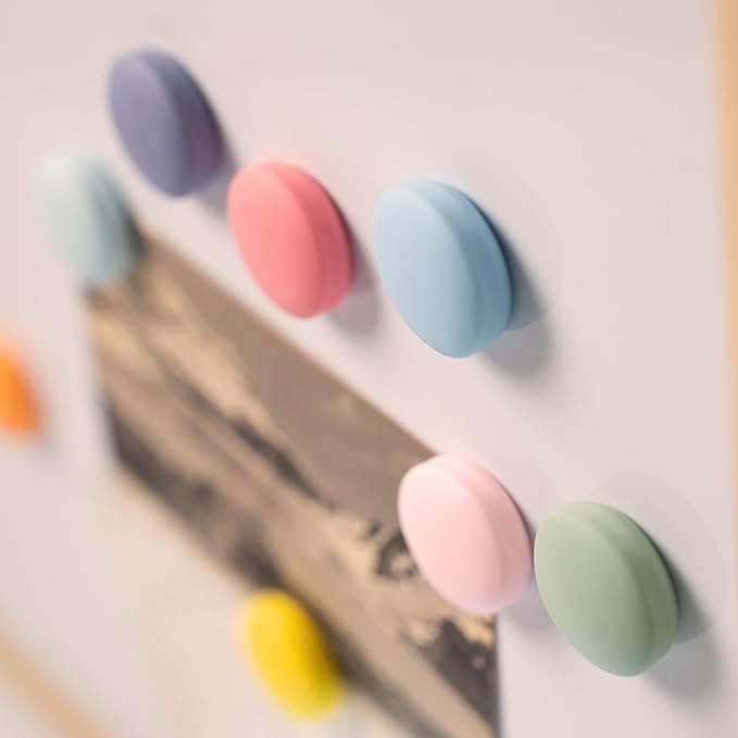 16/9-Piece Cute Colorful Fridge Magnets – Glossy & Matte Finish Refrigerator Magnets for Whiteboard, Locker, Kitchen, Office – Strong Decorative Magnetic Stickers (9 Colors, Multi-Pack)