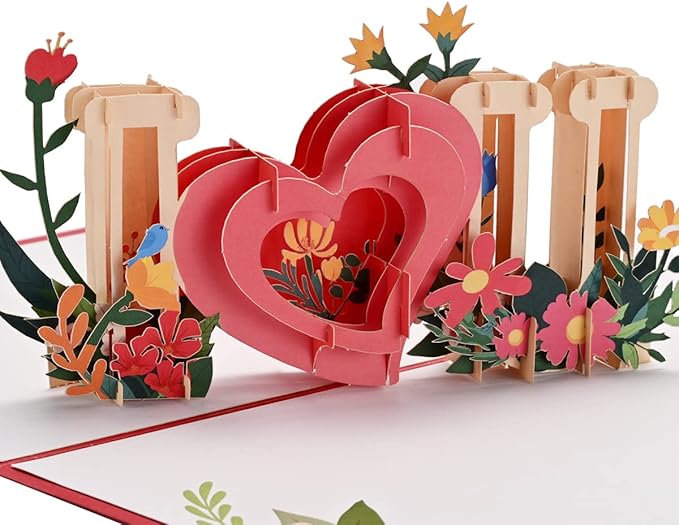 Pop Up Birthday Greeting Cards,I Love You 3D Cards for Birthday, Valentine's Day, Mother's,Father's Day, Anniversary, Husband, Wife, Mom, Dad, Boyfriend, Girlfriend, Romantic Gift (5" x 7")