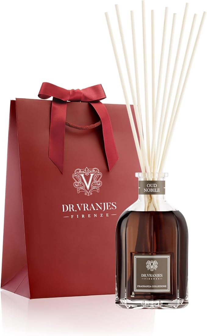 Dr. Vranjes - Oud Nobile 500 ml Reed Diffuser + Elegant Shopping Bag, Luxurious Home Fragrance, Woody & Resinous Notes, Made in Italy