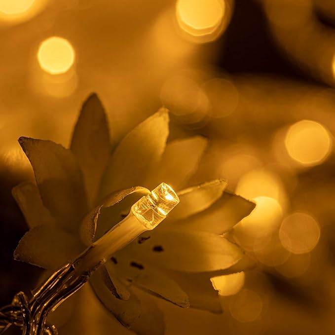AWQ 66FT 200 LED Indoor String Light Christmas Fairy String Lights Plug in 8 Modes Extendable for Indoor Outdoor Wedding Birthday Christmas Tree Garden Decor (Warm White)
