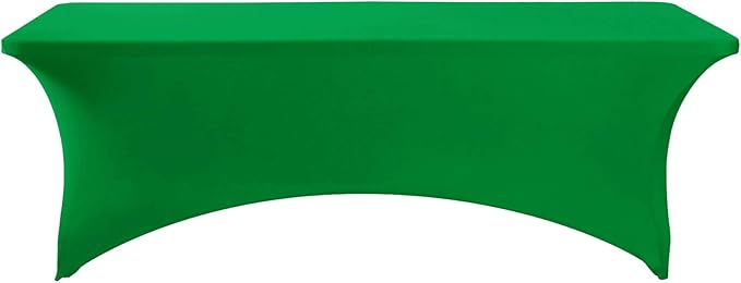 FORLIFE Spandex Table Covers，Fitted Tablecloth for Rectangular Tables, Stretch Patio Table Covers, Universal Spandex Table Cover for Wedding, Banquet, Party (8ft, Emerald)