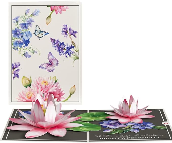 Lovepop Everyday Pop-Up Card for Her and Him - 3D Greeting Cards for Boys, Girls, Men, Women - Born to Bloom: July Birth Month Flowers - 5" x 7" Flower Card - Blank Notecard & Envelope Included