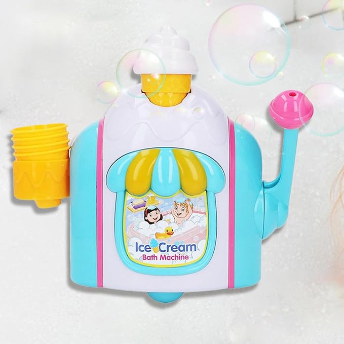 Bubble Maker for Bathtub - Kid Ice Cream Foam Maker,Bubble Blower Machine Toy for Kids Bathtub Shower Christmas Birthday Fun Enjoyment