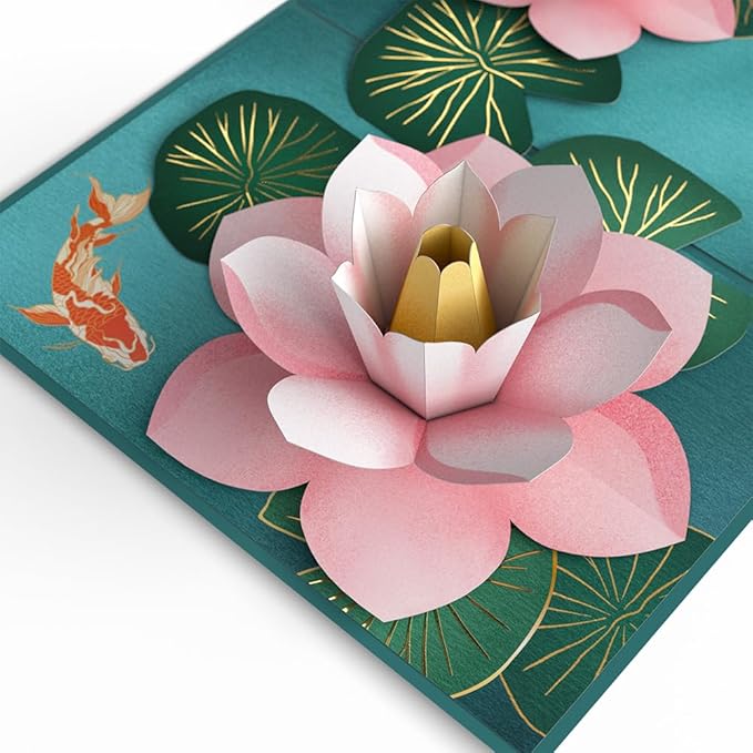 Lovepop Koi Fish and Lotus Pond Pop-Up Card
