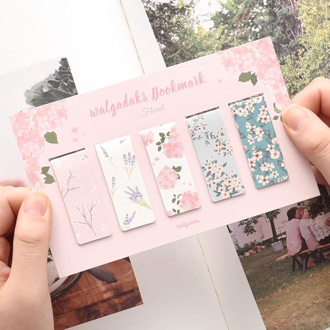 Monolike Magnetic Bookmarks Floral, Set of 5