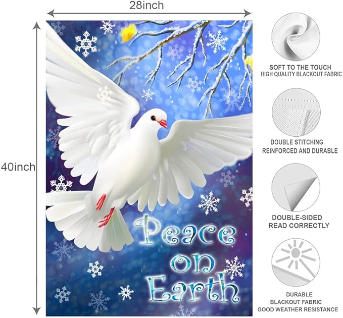christmas house flags 28 x 40 double sided, winter outdoor house flag lawn enterprise purchase outdoor yard flag
