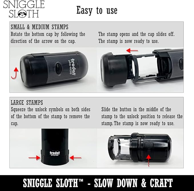 Star Shape Excellent Self-Inking Rubber Stamp Ink Stamper for Stamping Crafting Planners - 1/2 Inch Mini - Blue Ink
