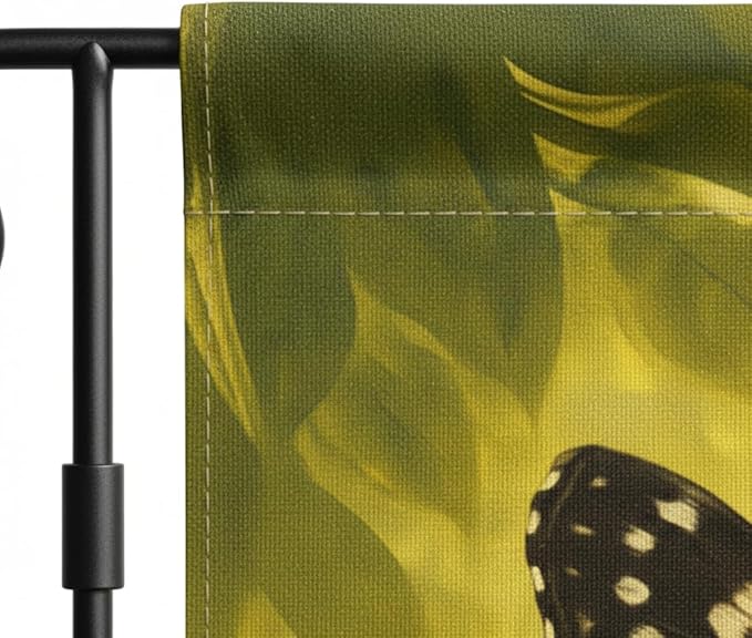 FLAGMEUP8386 Welcome Butterfly Garden Flag 12x18 Inch Double-Sided Polyester Fall Flag with Monarch and Painted Lady on Glowing Leaves, “Nature’s Beauty Quote Seasonal Yard Decoration