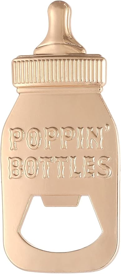 48 Pack Bottle Opener Baby Shower Favor For Guest,Cute Poppin Bottle Shaped Bottle Opener Favors for Baby Shower Souvenir Supplies and Decorations For Boy or Girl,Wedding Favor for Guest(White, 48)