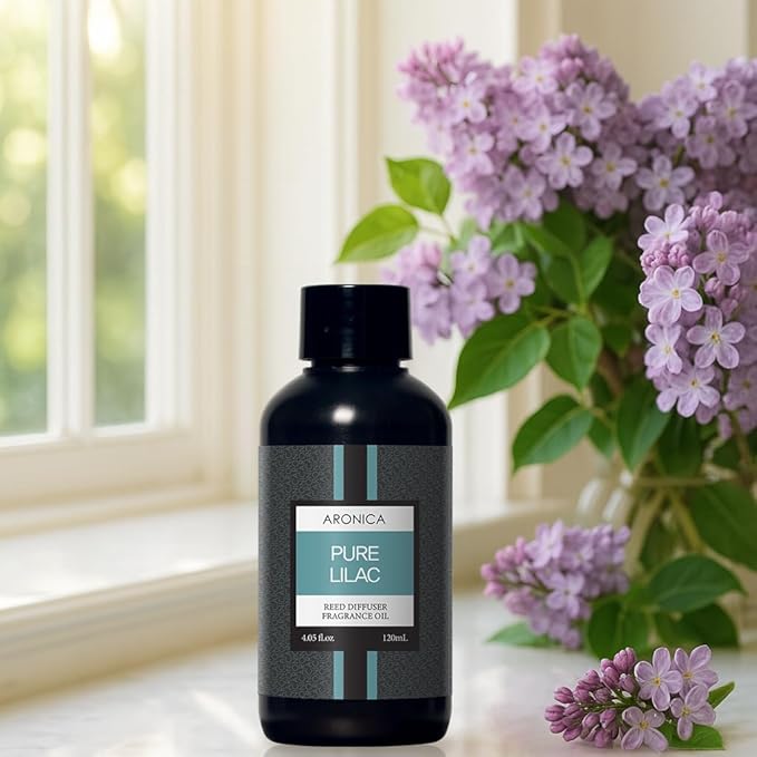 Aronica Lilac Reed Diffuser Oil Refill, Infusion Oils Aromas, Lilac Diffuser Refills Liquid, Aroma Diffuser Perfume, Esencia De Olores para Casa, Diffusers for Home, Fresh Hotel Scent