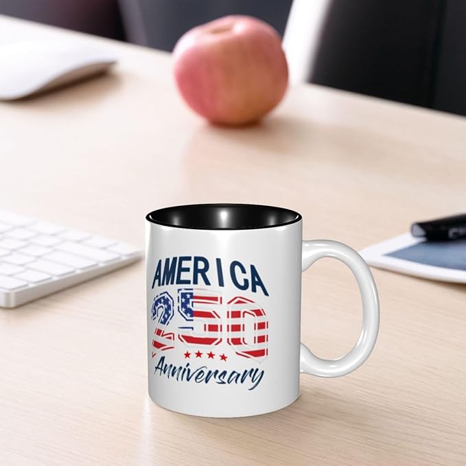 USA 250TH 3 250th 11oz Ceramic Mug Cute Coffee Mugs Tea Cup with Handle for Office and Home Gift for Men Women