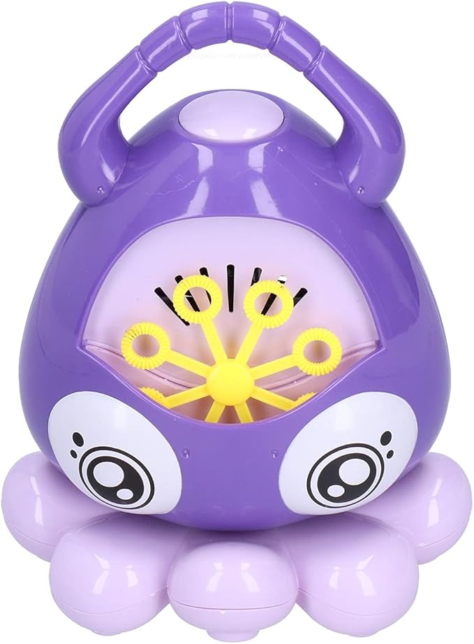 Portable Bubble Machine for Kids, Automatic Bubble Blower with Music Function, 8 Rotating Wands for 3000 Bubbles Per Minute, Handheld Bubble Maker for Toddlers, Outdoor Party,