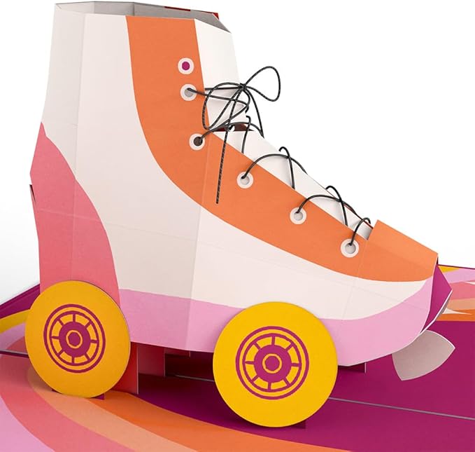 Lovepop Everday Pop-Up Card for Her and Him - 3D Greeting Cards for Boys, Girls, Men, Women - Let the Good Times Roll Roller Skate - 5" x 7" Card - Blank Notecard and Envelope Included