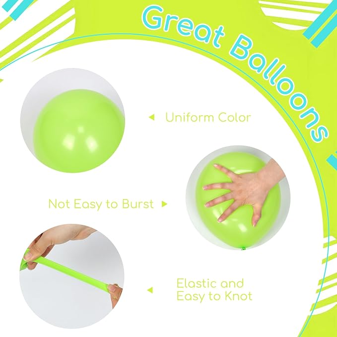 60pcs Blue and Green Balloons 12inch with Metallic Purple Lime Green Teal Light Pink Clear Balloons for Baby Shower Birthday Party Decorations