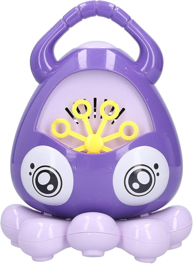 Portable Bubble Machine for Kids, Automatic Bubble Blower with Music Function, 8 Rotating Wands for 3000 Bubbles Per Minute, Handheld Bubble Maker for Toddlers, Outdoor Party,