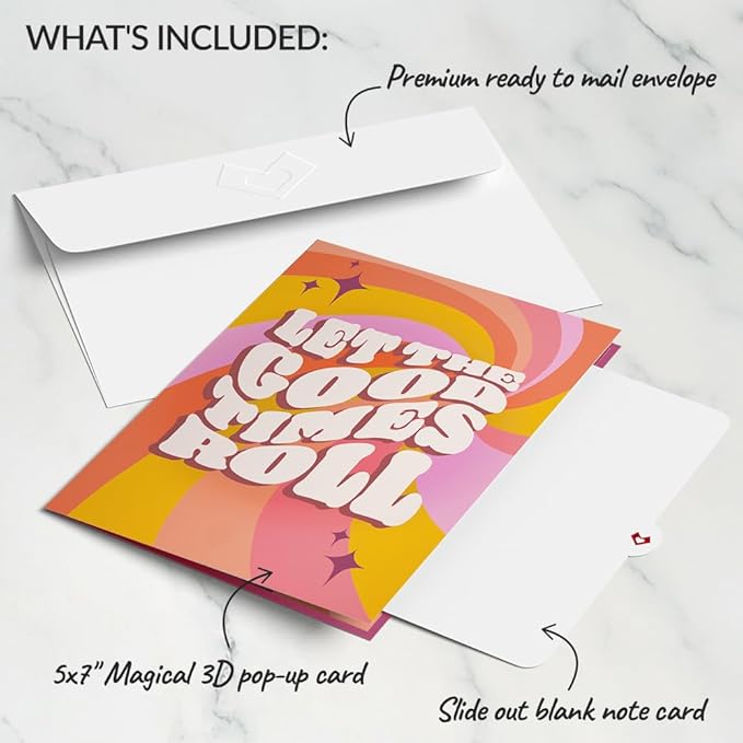 Lovepop Everday Pop-Up Card for Her and Him - 3D Greeting Cards for Boys, Girls, Men, Women - Let the Good Times Roll Roller Skate - 5" x 7" Card - Blank Notecard and Envelope Included