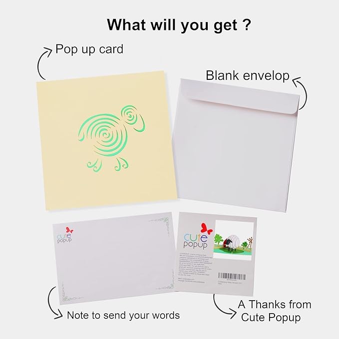 CUTE POPUP - Pop Up Birthday Card with Lamb in Farm Design, Greeting Card - Surprising Present, Perfect 3D Sheep Card for Friends, Farmers, Kids and Sheep Lover on Thanksgiving, Any Occasion