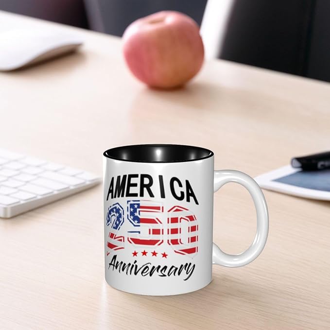 USA 250TH 2 250th 11oz Ceramic Mug Cute Coffee Mugs Tea Cup with Handle for Office and Home Gift for Men Women