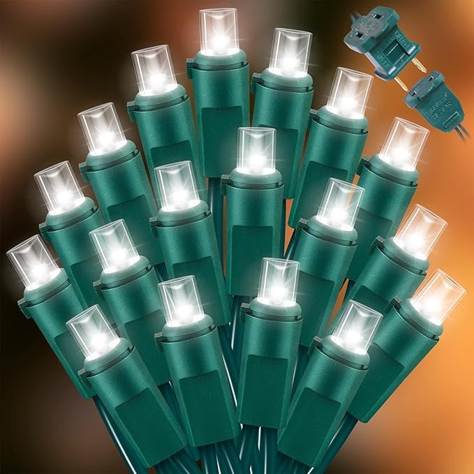 LAMPHOME 150 LED White String Lights - LED Christmas Decoration, Mini led for Indoor Outdoor Home Holiday Party Wedding Independence Day Decoration