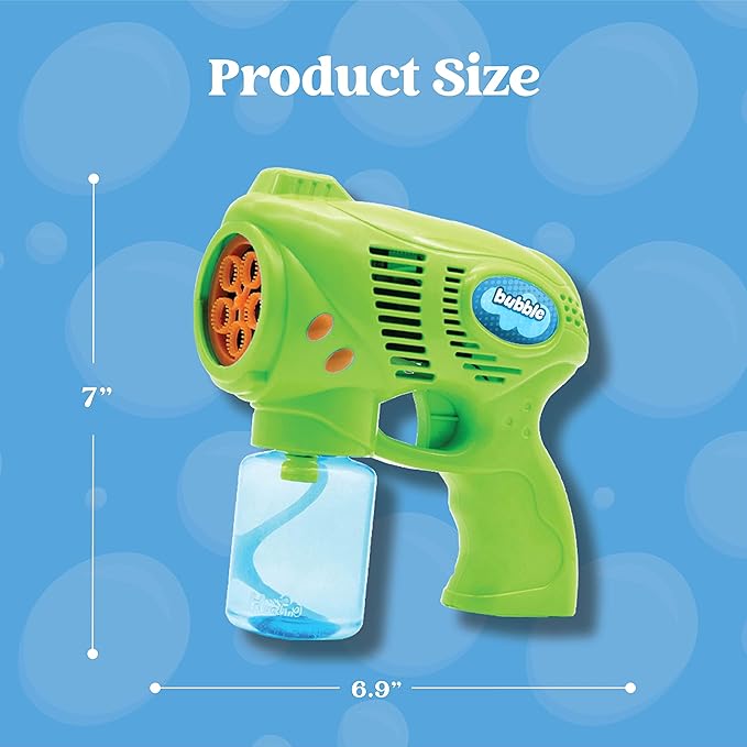 JOYIN 2 Kids Bubble Gun with 2 Bottles Refill Solution, Bubble Machine Gun for Toddlers 1-3 Kids 4-8, Party Favors, Summer Toy, Outdoors, Easter, Birthday Gift
