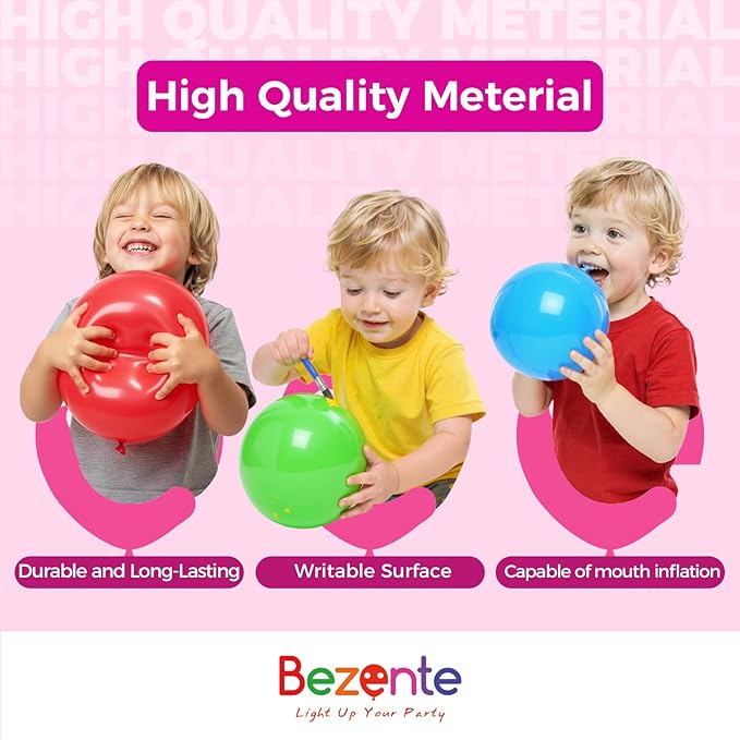 Bezente Purple Balloons 18 Inch- 30 Pack Large Thick Purple Balloons Big Round Latex Balloon for Birthday Graduation Bridal Shower Wedding Halloween Party Decorations