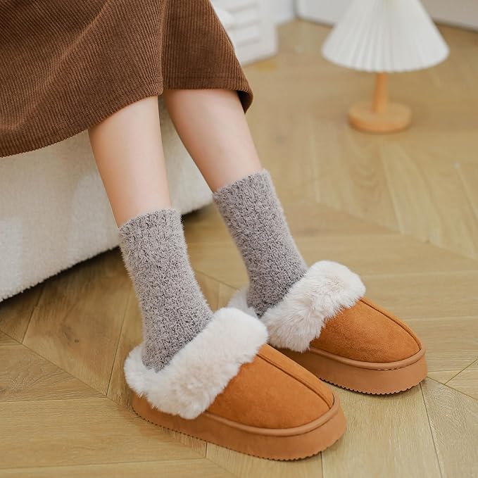 SISOSOCK Fuzzy Cozy Warm Socks for Women-Winter Home Thick Wool Soft Sleeping Socks-Perfect Gifts for Women