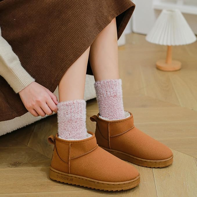 SISOSOCK Fuzzy Cozy Warm Socks for Women-Winter Home Thick Wool Soft Sleeping Socks-Perfect Gifts for Women