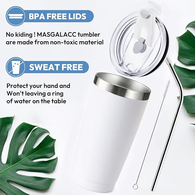 MASGALACC Llama Gifts for Women 20oz Coffee Tumbler Drink Cup - Very Funny Tumbler with lid and Straw - White Elephant Gifts Lama Cup Christmas Gift for Mom Sister Friend