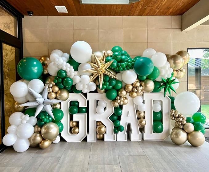 Bezente Metallic Gold Giant Balloons 36 Inch - 8 Pack Jumbo Chrome Gold Balloons Large Round Gold Latex Balloons for Photo Shoot Wedding Bridal Shower Graduation Birthday Christmas Party Decorations