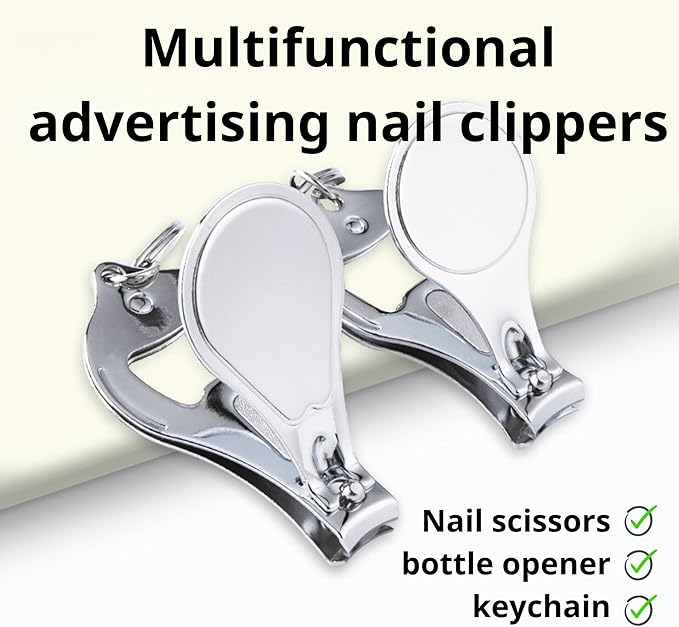 100PCS Customizable Nail Clipper Bottle Opener Keychain – Personalized Colorful Text/Logo Party Favors for Weddings, Bars, Breweries Corporate Promotion Anniversaries, Christmas, Baptism, Travel
