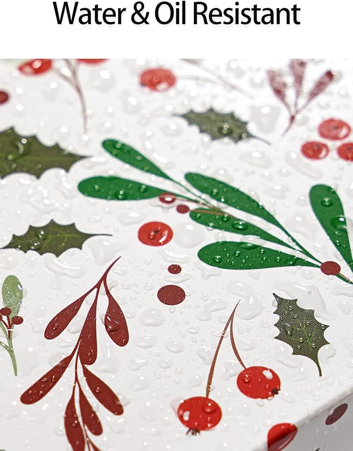 Happyhiram Winter Floral Gable Candy Paper Boxes, 12 Pcs Christmas Red Holly Berry Party Treat Boxes with Handle Small Gift Holiday Boxes Kids Party Favor Cookie Bags