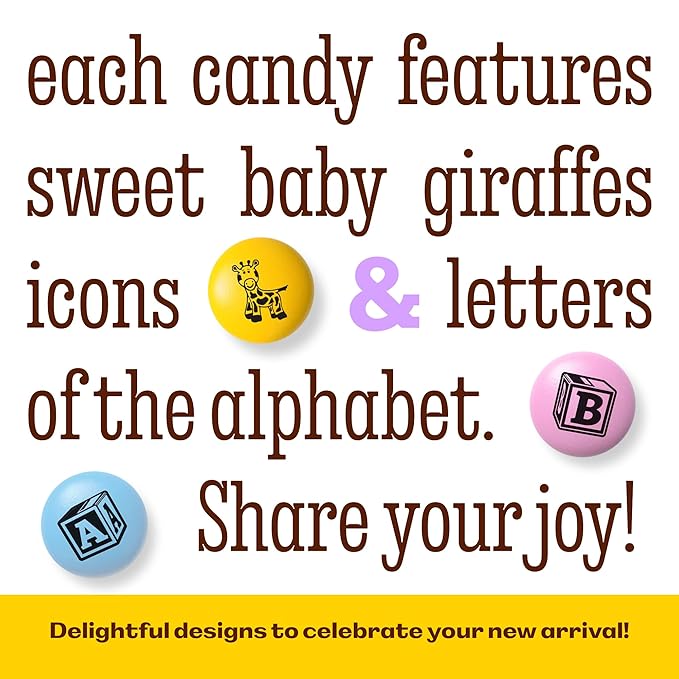 M&M'S World New Baby Milk Chocolate Candy 5lb Bag with Assorted M&M'S for Baby Showers Gender Reveal Parties and Newborn Gift Ideas
