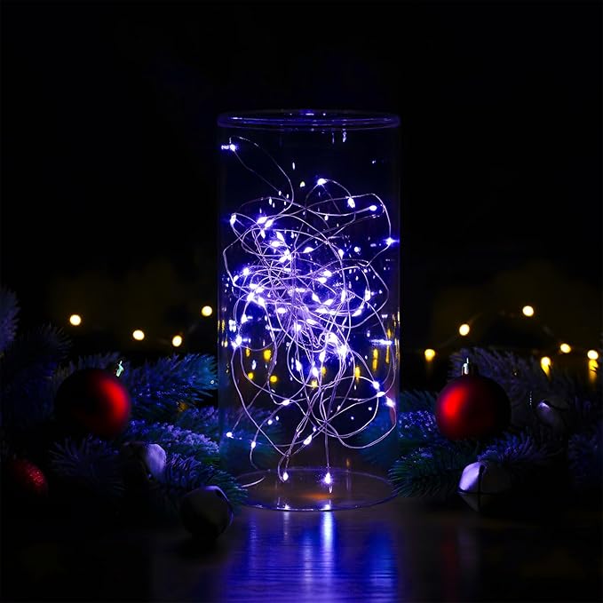 Macarrie 6 Pcs Fairy Lights USB Powered 16 ft 50 LED String Lights Plug in for Xmas Indoor Outdoor Party Wedding Home Festival Tree Garden Decoration (White)