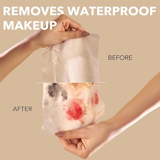 mivida 100 Count Individually Wrapped Makeup Remover Wipes with Vitamin E | Fragrance-Free, Alcohol-Free makeup wipes | Hypoallergenic single make up removing wipes