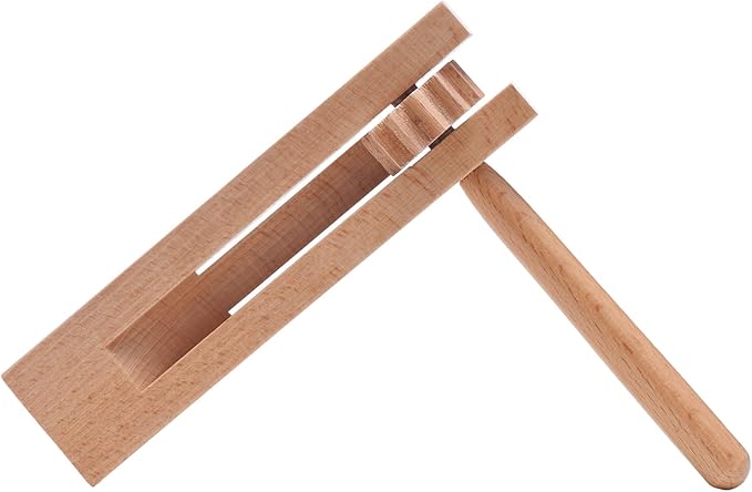 2 Pack Wooden Spinning Ratchet Noise Maker Grogger, Traditional Matraca for Parties, Sports Events and Celebrations