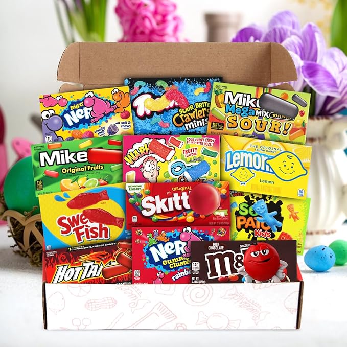 Movie Theater Candy Variety Pack - Candy Box of Milk Chocolate, Hard Candy, Gummies and More,12 Count