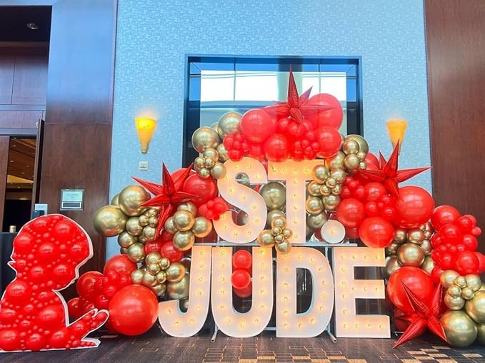 Bezente Red Giant Balloons 36 Inch - 8 Pack Jumbo Red Balloon Large Round Latex Balloon for Photo Shoot Wedding Anniversary Birthday Christmas New Year Party Decorations