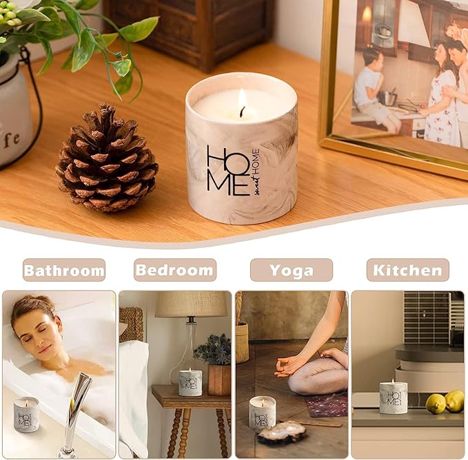 FreeJac Home Decoration New Home Gift for Home Sweet Home Decor Housewarming Gift for Women Men Friend House Warming Decoration Party New Homeowner Gifts for Someone Moving Away Scented Candle 6oz