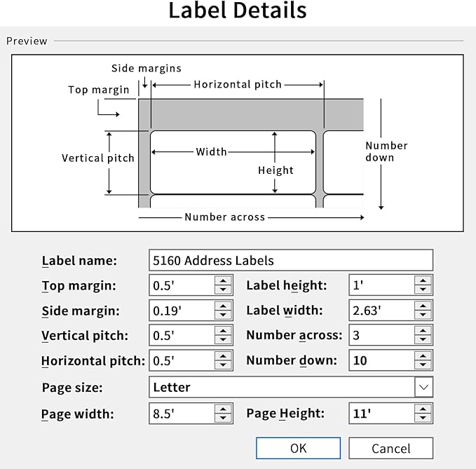 1" x 2-5/8" Address Labels 3000 Labels Sticker Paper for Laser/Ink Jet Printer mailing Labels 8.5"×11" White 30 per Sheet