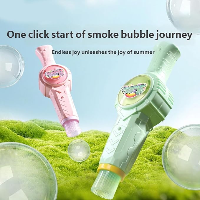Puffpop Bubble Maker, Rechargeable Bubble Blower Machine with Gloves, Elastic Bubbles Fog Wand, Colorful Lights & Music, Bubbles Fog Game for Parties, Beaches Summer