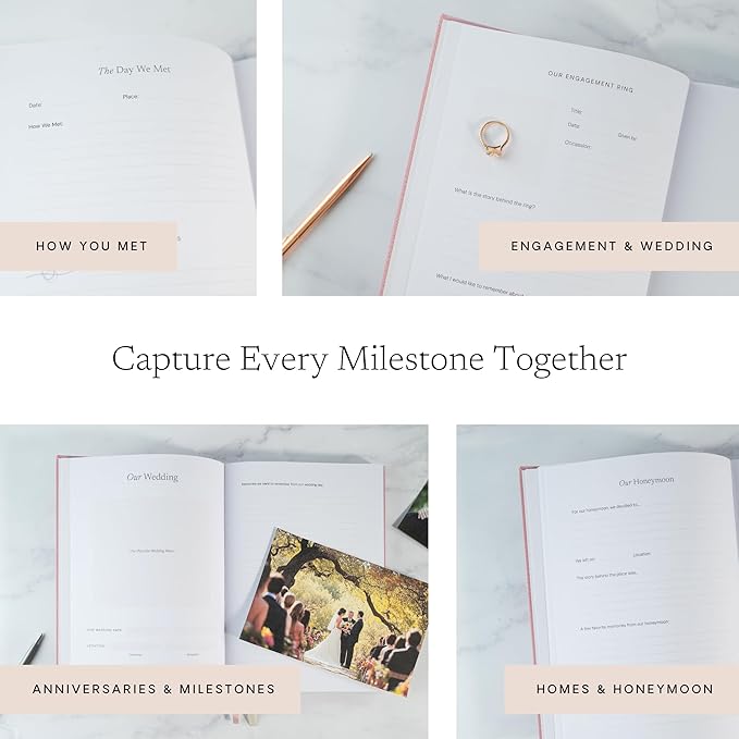 Anniversary Journal: Memory-Focused Valentine’s Day Gift for Couples to Capture the Evolution of Your Love Story, Wedding Memory Book, Couples Journal, & Anniversary Scrapbook - Wedding Registry Gift & Paper