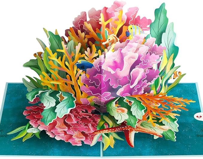 Lovepop Everyday Pop-Up Card for Her and Him - 3D Greeting Cards for Boys, Girls, Men, Women - Coral Reef Wonders - 5" x 7" Card - Blank Notecard & Envelope Included