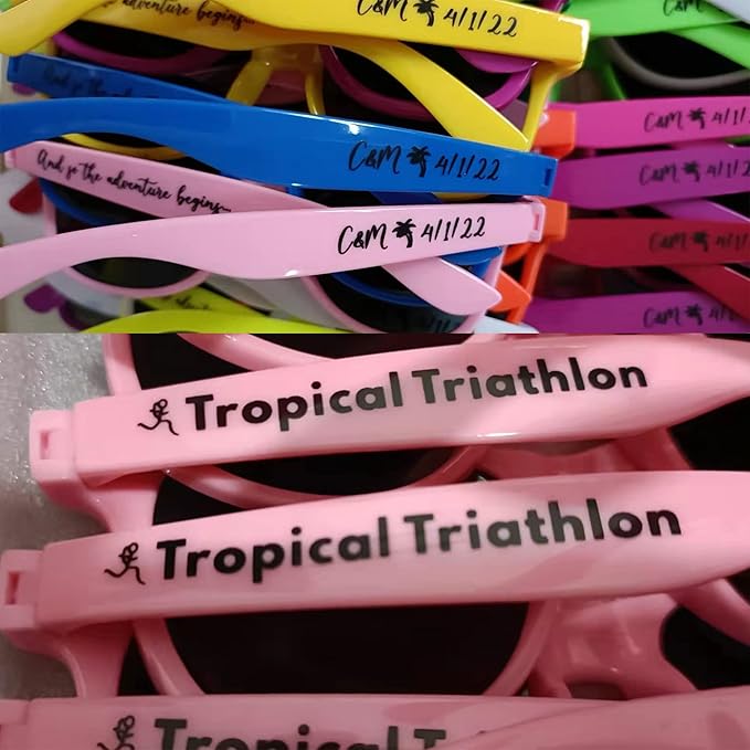 500pc Personalized Wedding Sunglasses Bulk for Guests Party Favors,Custom Personalized Logo Sunglasses Womens Men,Wedding Bridesmaid Sunglasses Gifts,Bachelor Party Favors Set （Mixed）