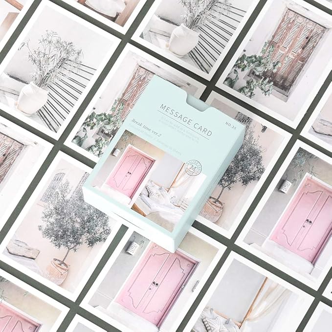 Monolike Message Break time ver.2 card - mix 40 mini Single cards, 20 envelopes package
