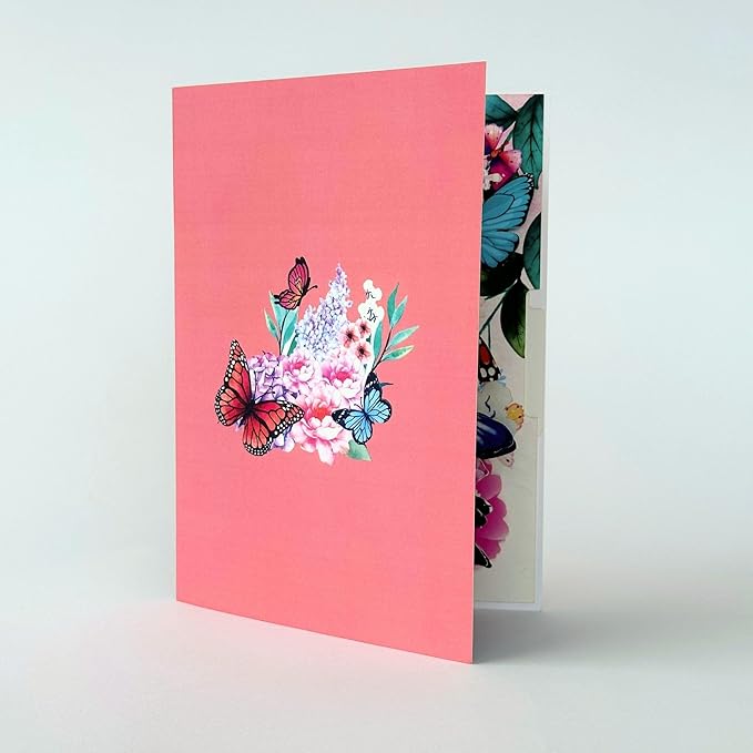 3D Pop Up Greeting Card Flowers Theme (Spring Butterfly)