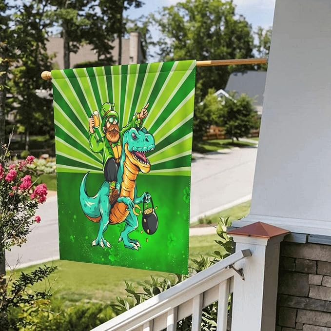 Happy St. Patricks Day Garden Flag 12 X 18 Inches Outdoor Mini Yard House Flags Double-Sided Farmhouse Sign For Home Garden Decoration