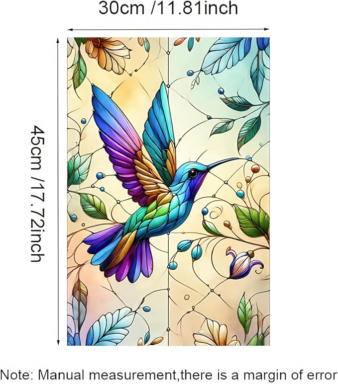 BlissYard Spring Garden Flag Hummingbird Garden Flag Double Sided 12x18 Inch Welcome Spring Hummingbird Retro Glass Style Small Garden Flags Vertical Outdoor Indoor Yard Lawn Garden Decor
